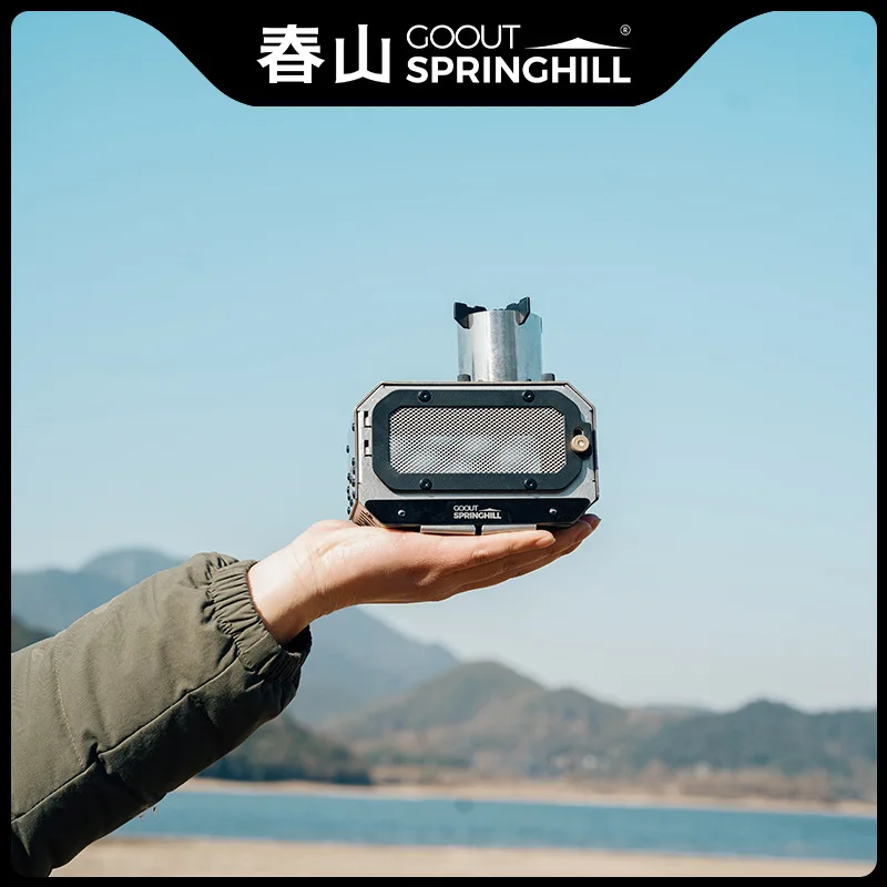 Goout Springhill MINI ธูป Burner 2.0 Outdoor Camping โต๊ะฟืนเตาพับแบบพกพาเตาแคมป์น้ํา