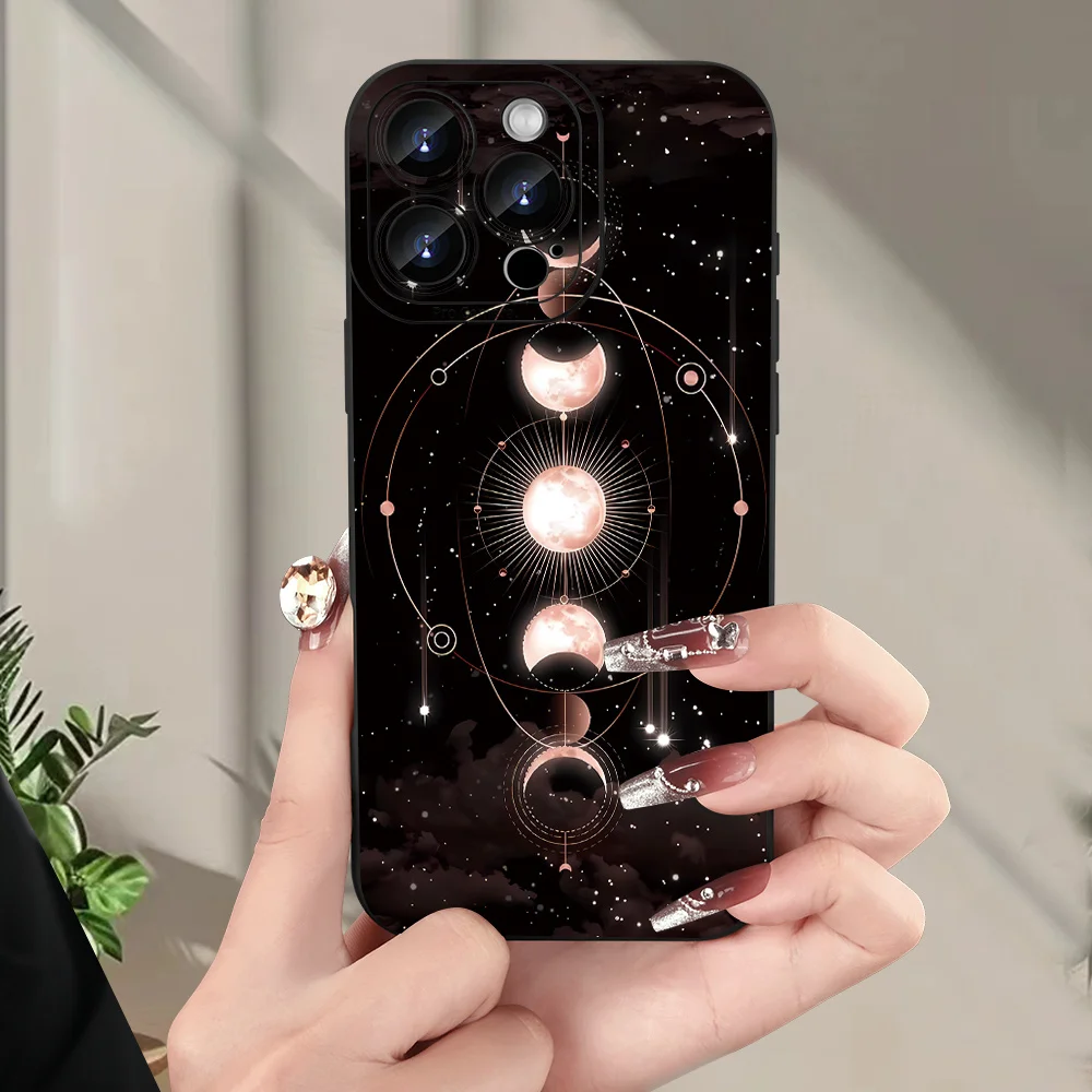 Hot-selling creative moon pattern phone case for iPhone17 16 15 14 13 12 11promax Plus