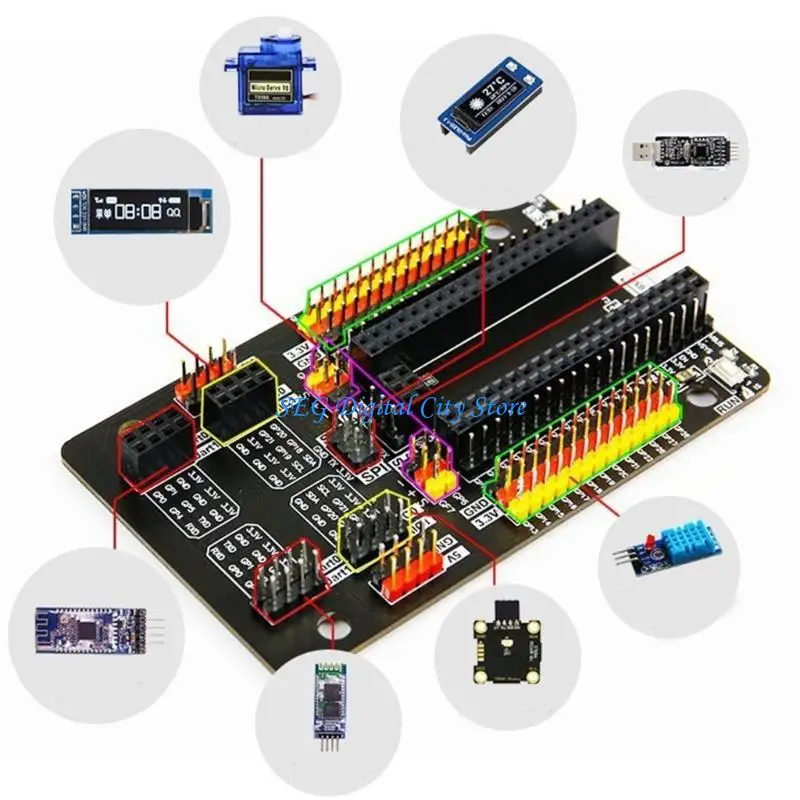 

U75B For Pico GPIO Extender DIY Expansion Board No Need Solder
