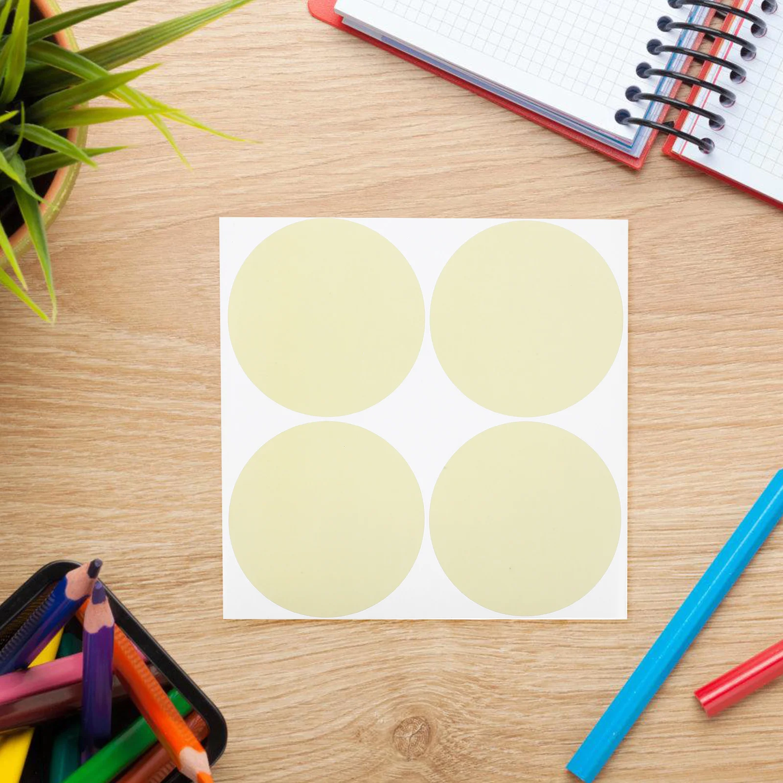 200 قطعة من الملصقات القابلة للإزالة، ملصقات لاصقة دائرية بخط اليد، برطمان زجاجي من الورق البيج