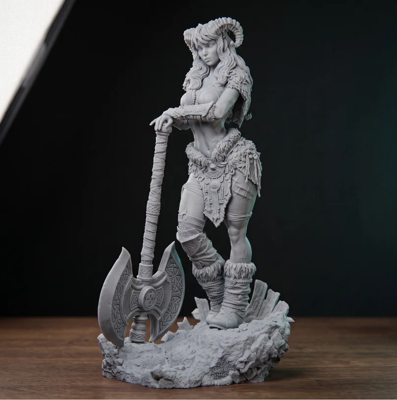 1/24 1/18 1/12 Brave tribal warrior girlUnpainted Unassembled 3D Printing Resin Figure Model Garage Kit
