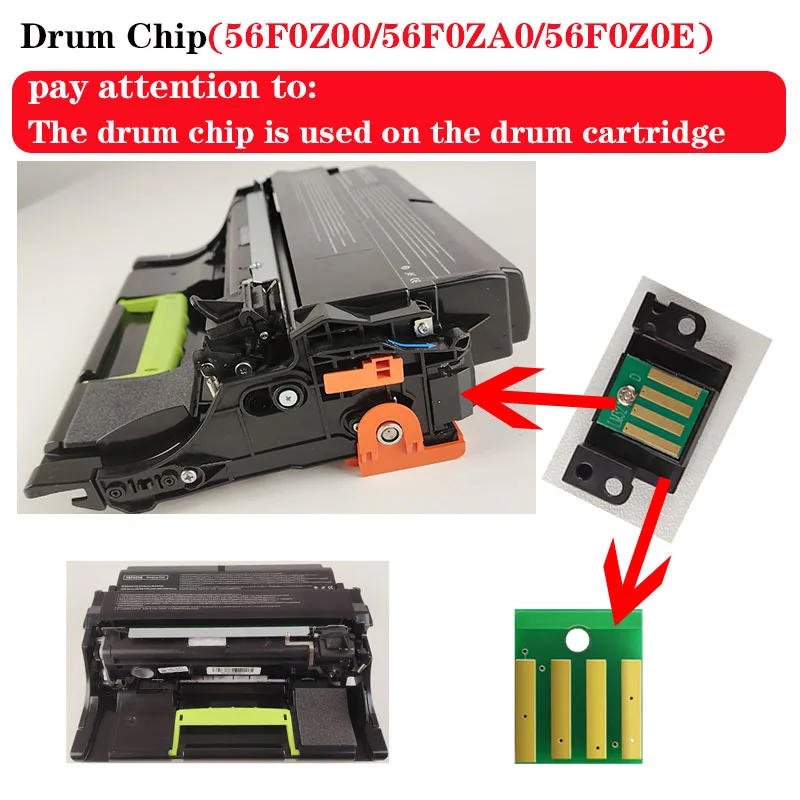 60K56F0Z00/56F0ZA0/56F0Z0E Drum Chip for Lexmark MS321/MS421/MS521/MS621/MS622/MX321/MX421/MX521/MX522/MX622/MB2442/MB2564/B2650