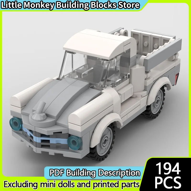 

Speed Racing Car Model MOC Building Bricks Old Small Pickup Truck Modular Technology Children Holiday Gifts Assemble Toys Suit