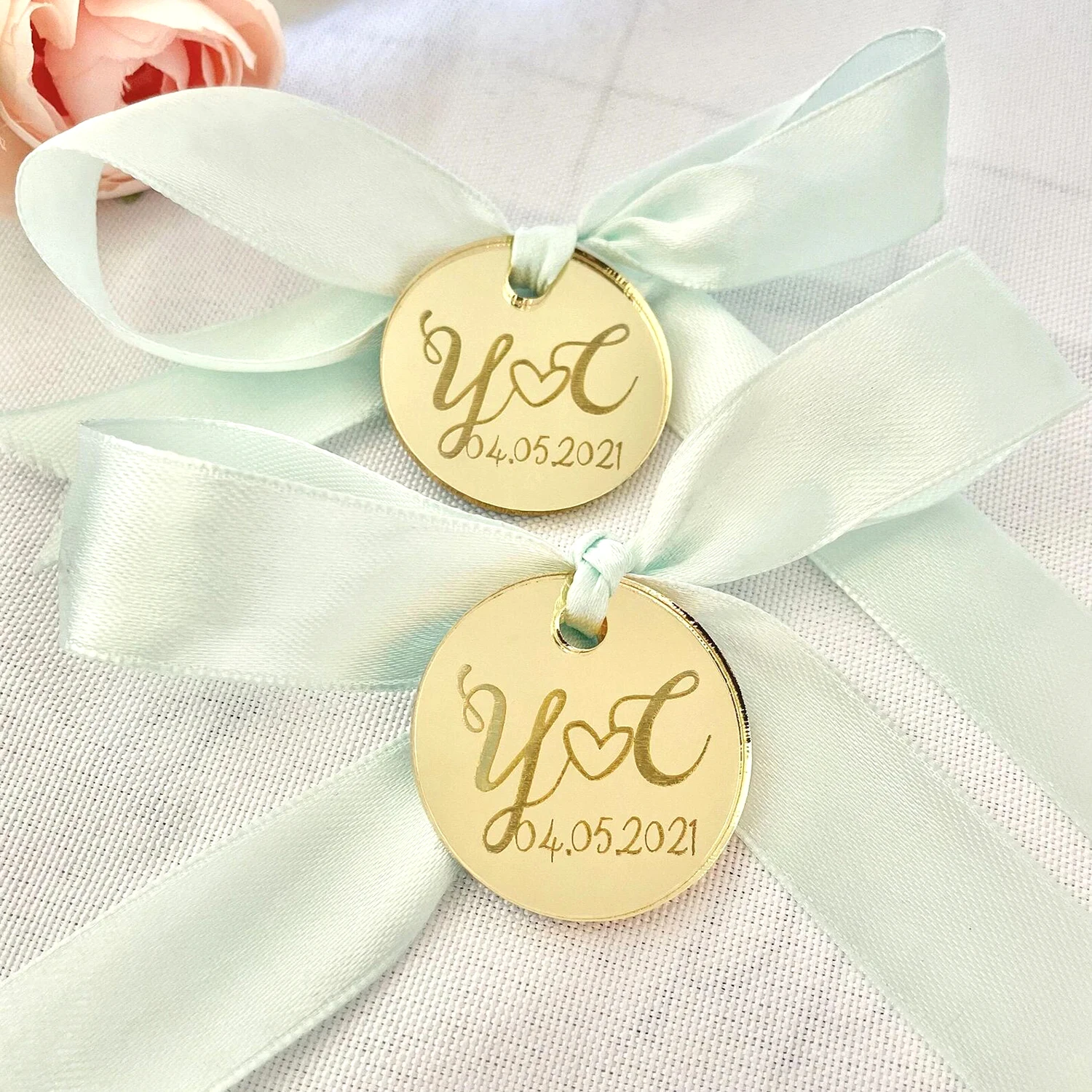 Etiquetas redondas de confeti personalizadas para decoración de bodas, etiquetas de botella con logotipo personalizado, para bautismo, fiesta de