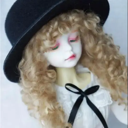 

D28002 1/6 1/4 1/3 Длинный романтический парик куклы из мохера BJD от размеров 6-7 дюймов до 9-10 дюймов Мягкие верхние волосы YOSD MSD SD Blythe Аксессуары