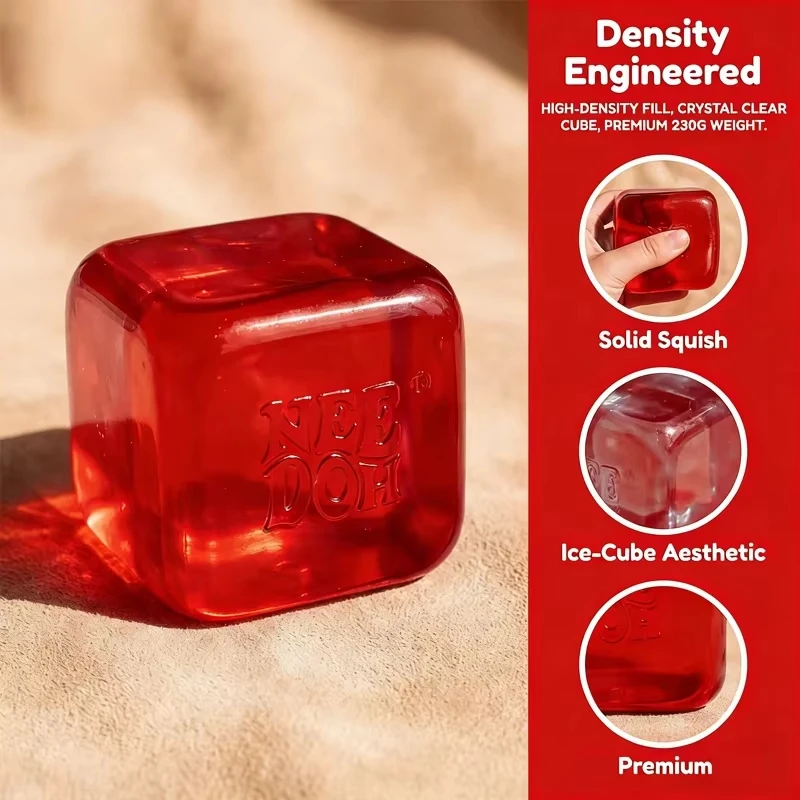 Dr Pepper X NeeDoh Nice Cube Squishy Soft Squeeze Fidget Cube Stress Relief Anxiety Relief Sensory Toy for Kids and Adults view 5