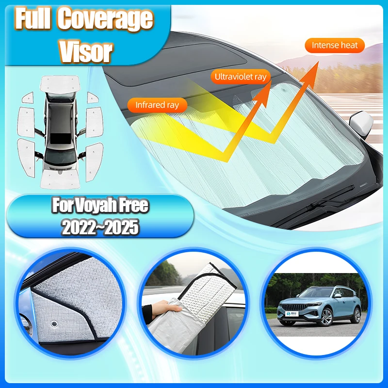 

For Voyah Free Accessories Rabdan One 2022~2025 Sunshading Custom-Fit Blind Window Sunscreen Sun Visor Anti-UV Car Accessories