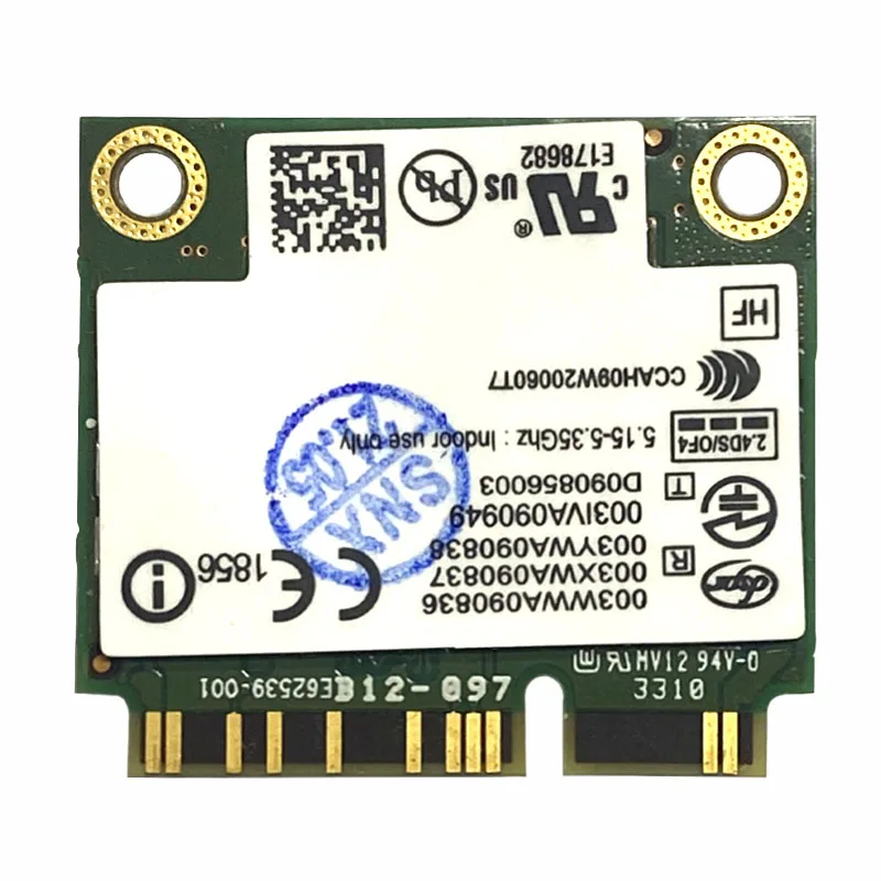 Centrino Advanced-N 6200 622ANHMW 6200AGN half Mini PCI-E 300Mbps dual band 2.4G/5GHZ WIFI Wireless card