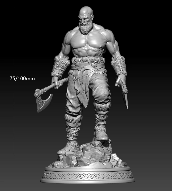 1/24 75mm 1/18 100mm Resin Model Kits Viking Warrior Lord Unpainted Figure No Color RW-704