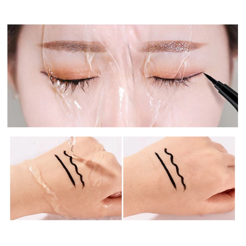 Eyeliner Vloeibare Waterdichte Fade-Proof Formule Gemakkelijk Aan Te Brengen Borstel Y 2K Vloeibare Eyeliner Smudge Proof Langdurige Eyeliner Pen