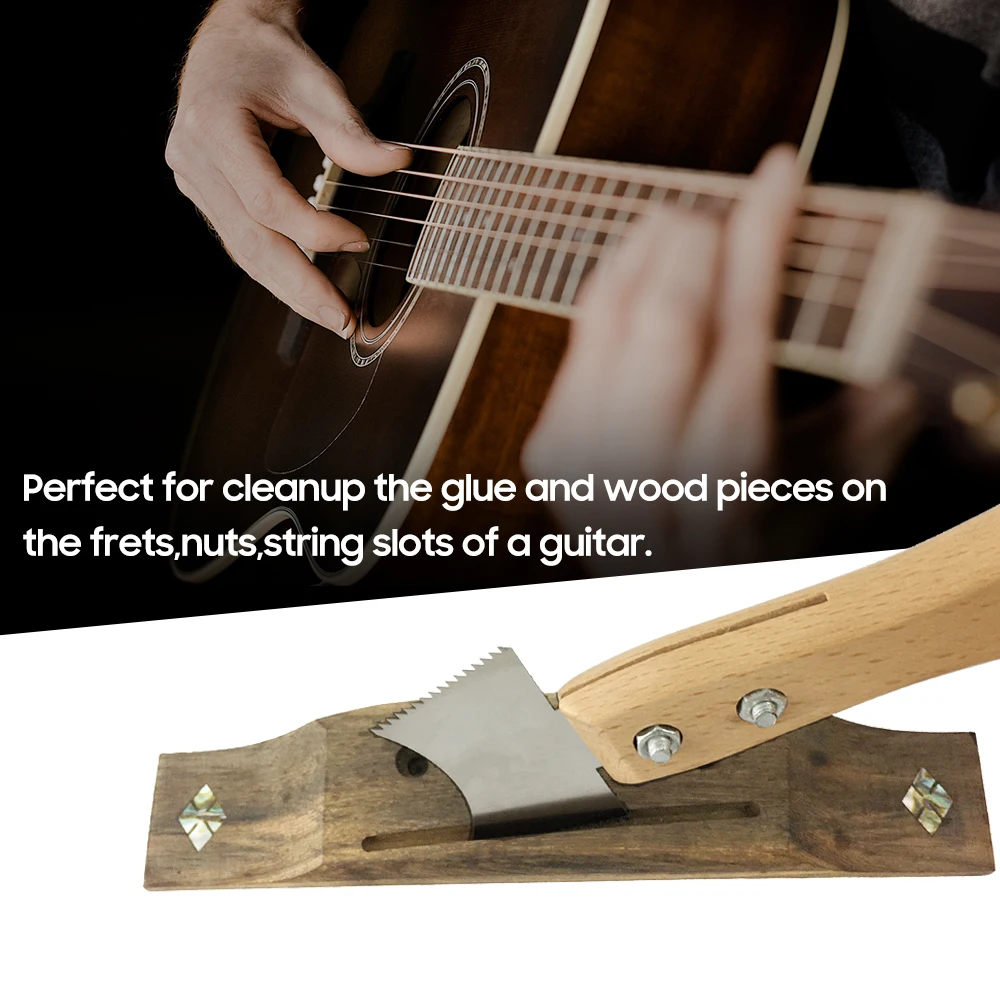 Guitar Cleaning File Tool Slotted Hole Guitar Fret Nut Saddle File Saddle Slot Cleaning Saw for guitar Music Accessories Parts