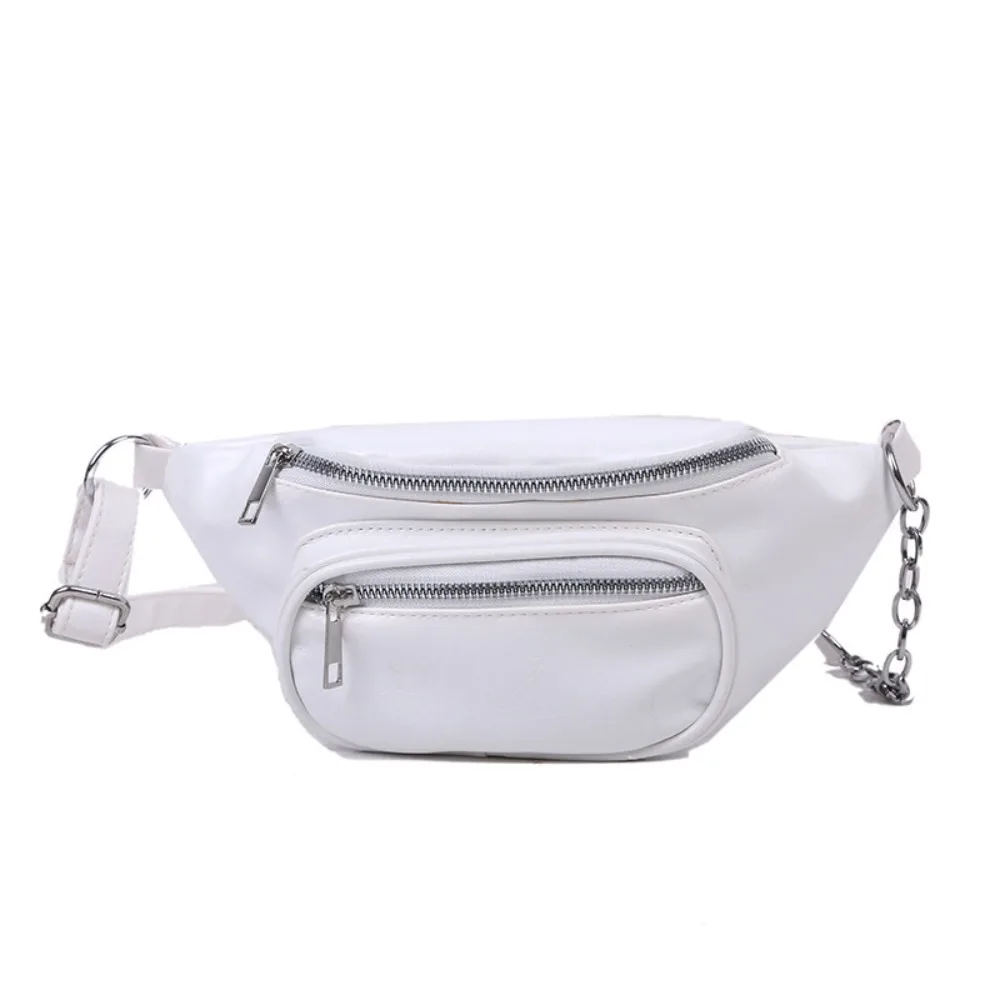 

Fanny Packs PU Chest Bag Solid Color PU Leather Women Chest Crossbody Bag Korean Style Large Capcity Crossbody Waist Pack