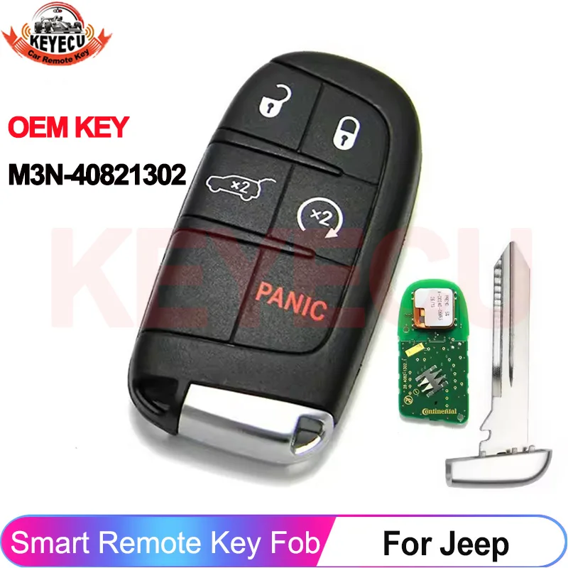 

Оригинальный KEYECU для Jeep Grand Cherokee M3N-40821302 2014-2020 Dodge Charger Challenger Dart OEM дистанционный брелок 433 МГц 46 чип
