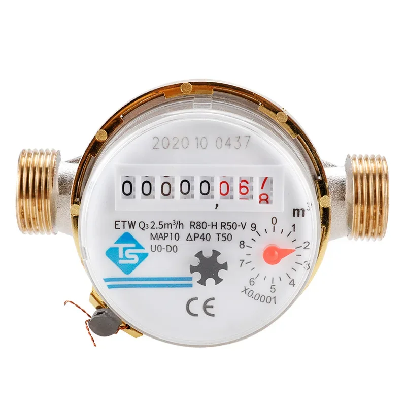 

Smart Home Mechanical Rotary Wing Cold Water Meter Pointer Digital Display Combination Meter For E-type Water Meter