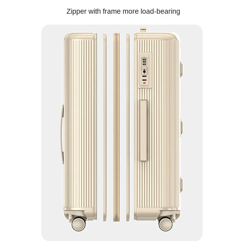 Luggage Suitcase Zipper 20-26 Inch Large Capacity Trolley Case Combination Lock Suitcase Silent Multi-Directional Wheels