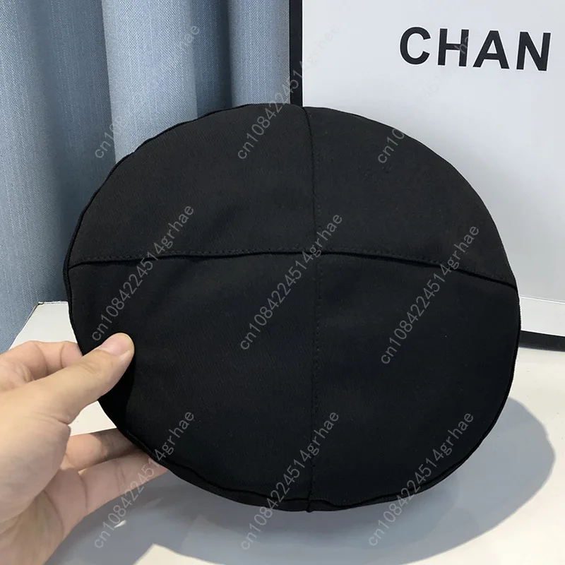 Chic Vintage-Inspired Beret Cap For Women - Lightweight Cotton, Adjustable Drawstring Closure, Perfect For Fall & Winter
