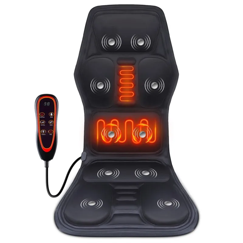 Vibration Massage Mat for Chair Sofa Car Office Home Back Massage Hot Pad Electric Heating Back Waist Massager Shoulder Back
