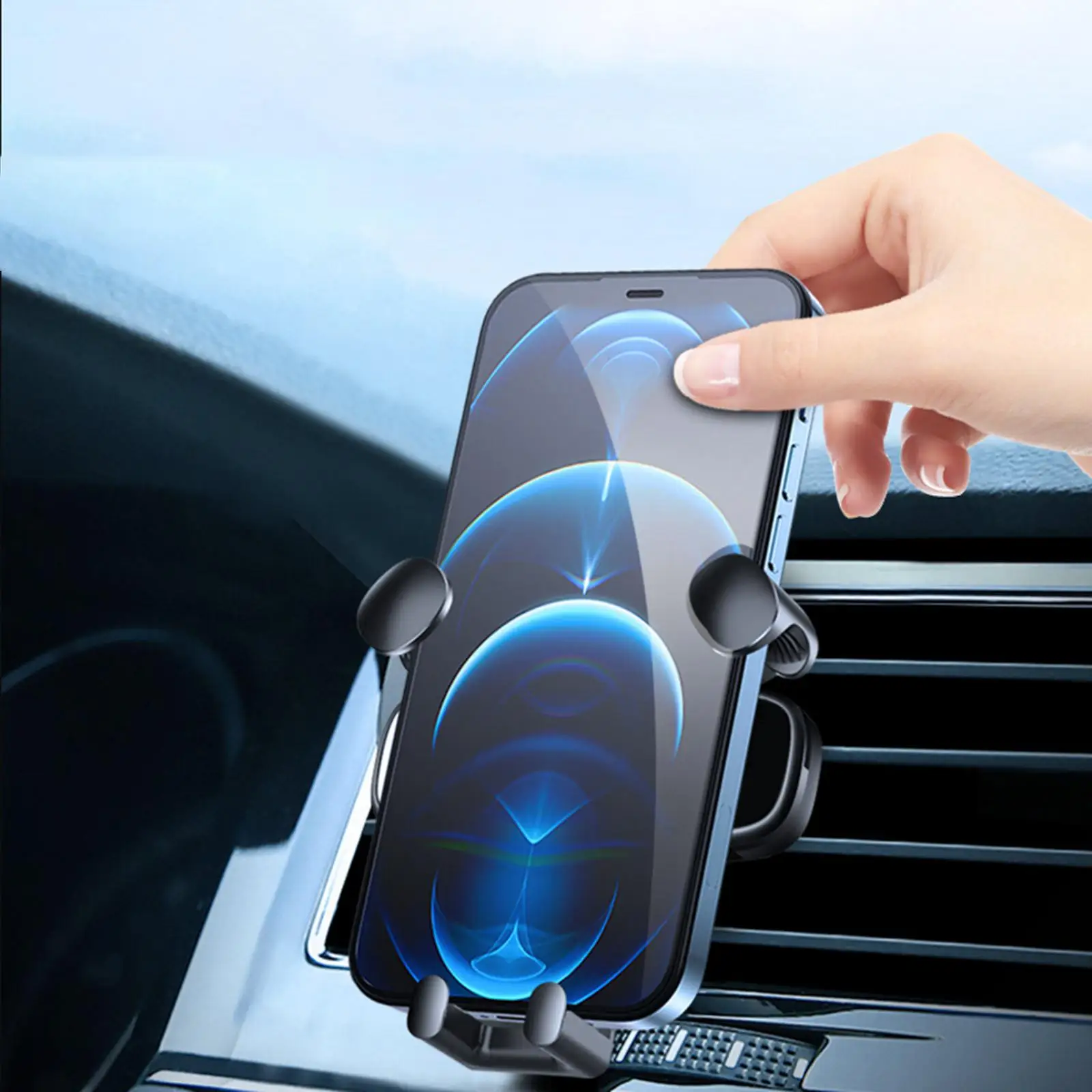 Car Vent Phone Holder Gravity Cradle Durable Accessory Wide Compatibility