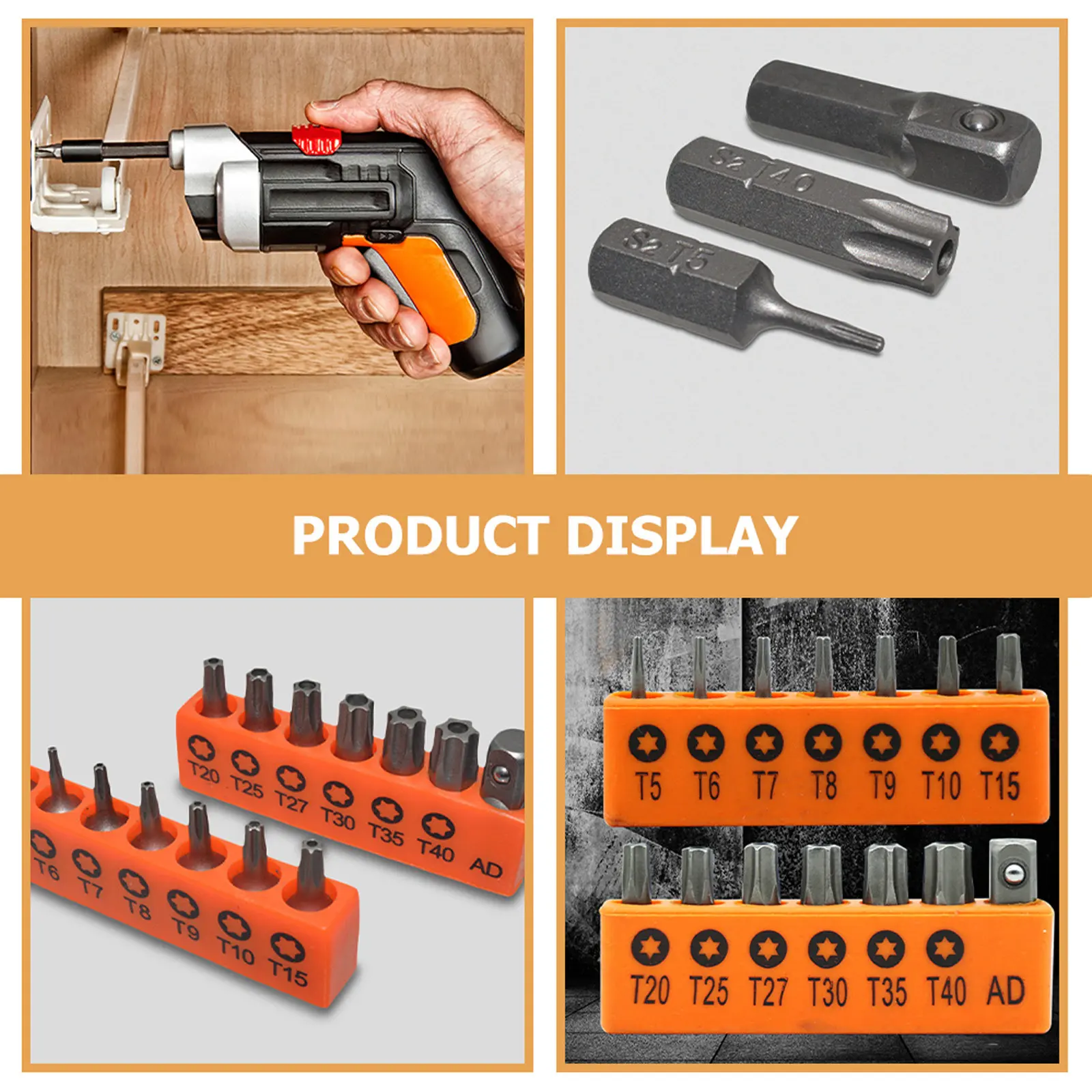1Set Premium Hardened Tempered Security Bit Set 6-Point Star Bits for Car Truck Electronic Repair