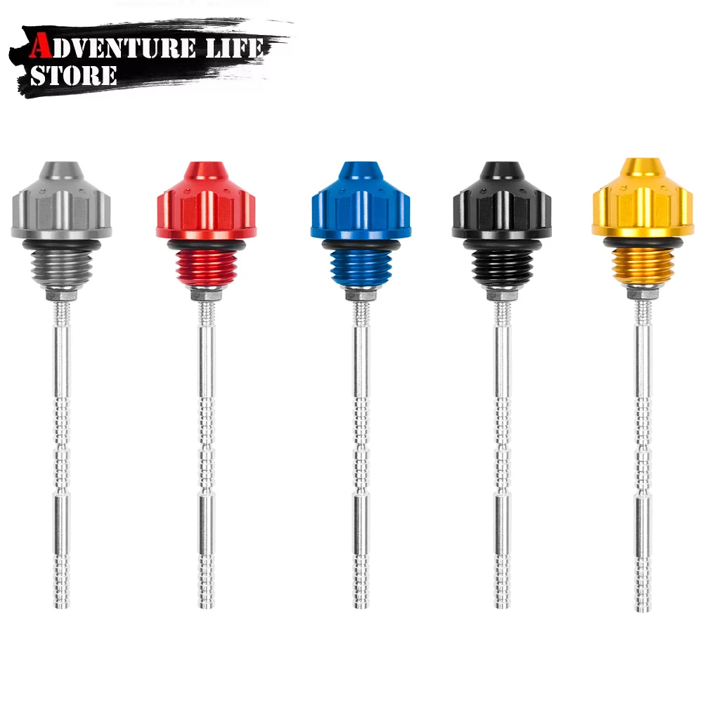 

Motorcycle Anti Theft Engine Oil Tank Dipstick Probe Level Gauge Meter Oil Cap