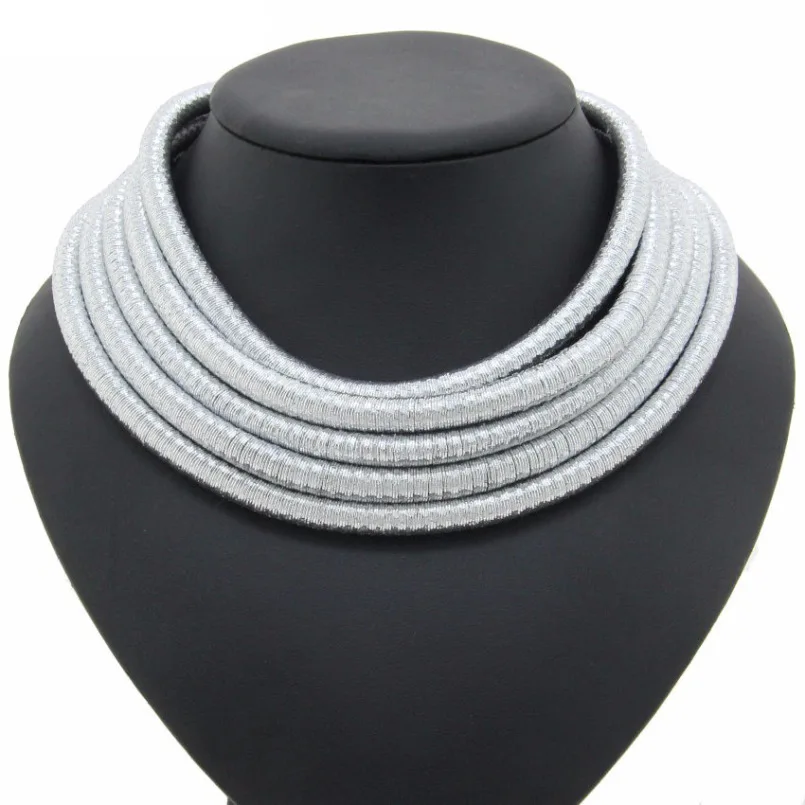 Multilayers Chokers Necklaces Chunky Collar Magnetism Button For Women Chocker Statement Necklace Maxi Jewelry Accessories 2022