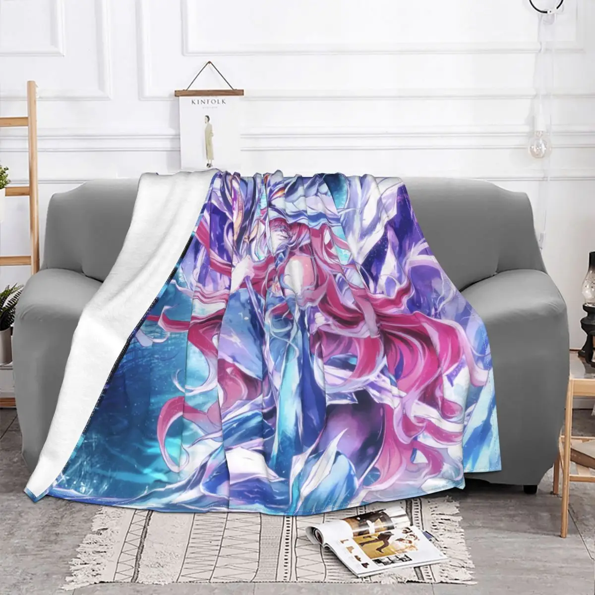 YuGiOh Card Game Blanket Fleece All Season Nekroz Of Gungnir Multifunction Throw Blankets For Sofa Couch Bedding Throws