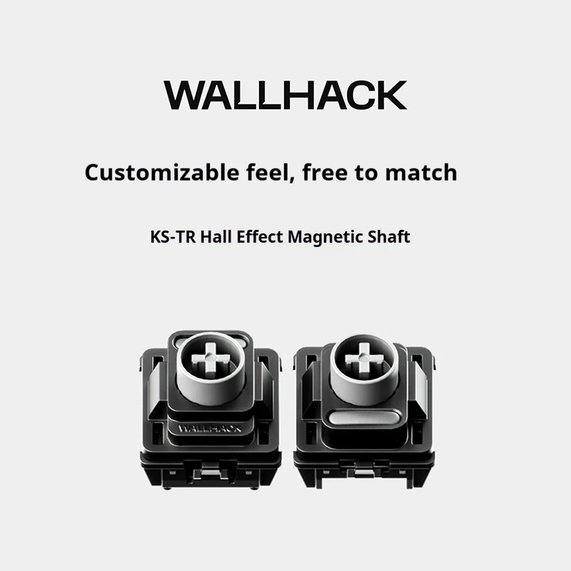 WALLHACK KS‑TR Hall‑Effect Magnetic Switch Linear Light Medium Heavy Force Shaft For Magnetic Gaming Keyboard.