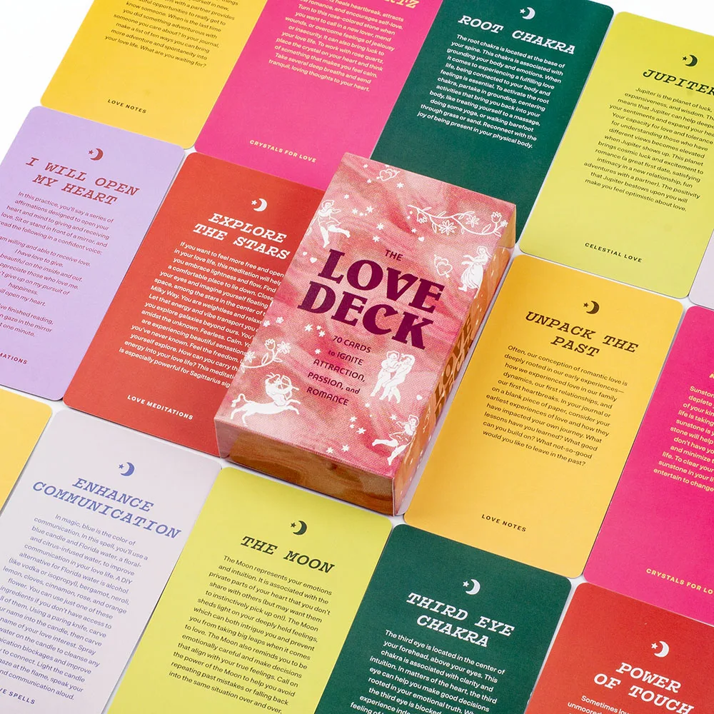 Cartas de Tarot The Love Deck, 70 piezas, edición de adivinación, visión en inglés, baraja para fiestas, juegos de mesa de precognición