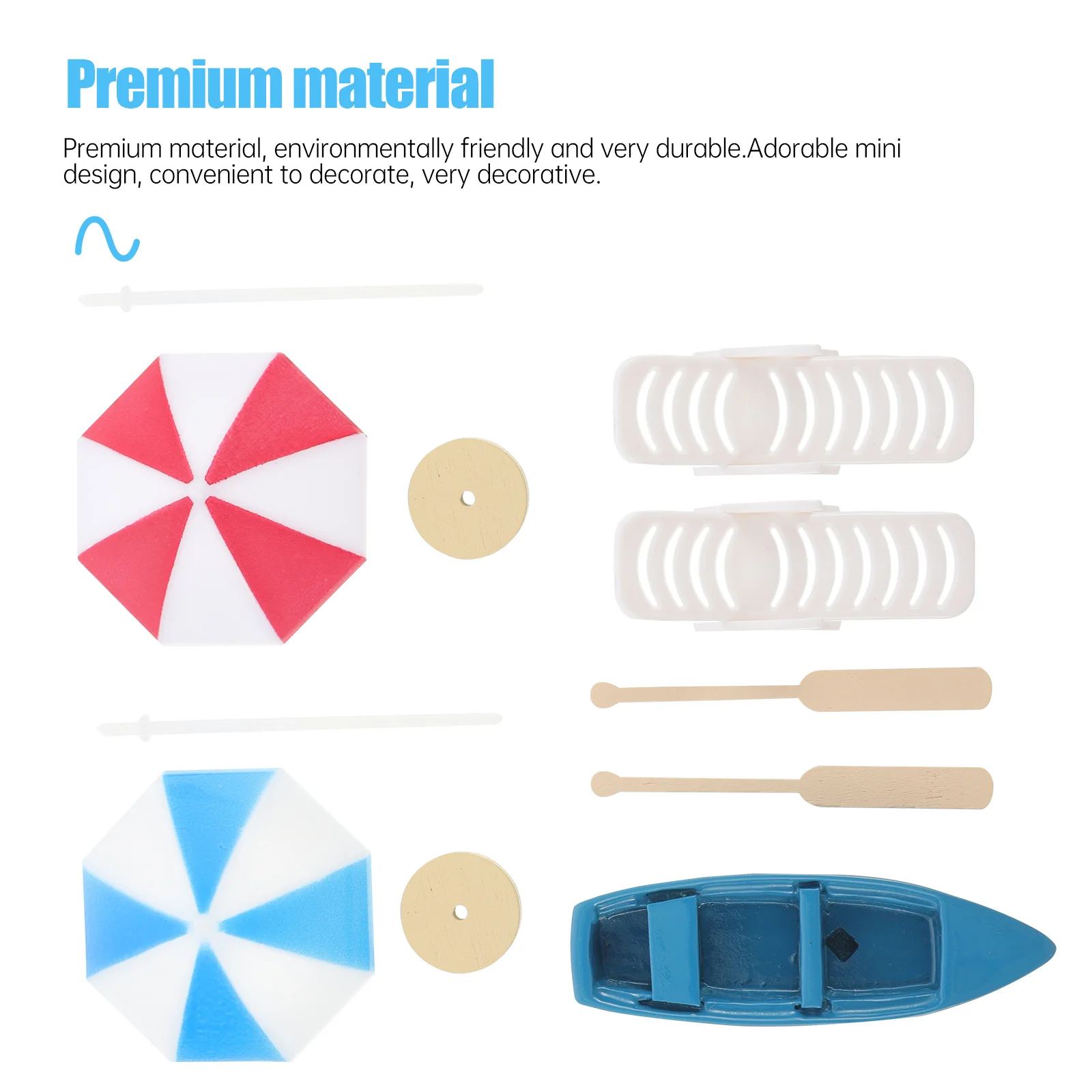 1Set Strandstijl Mini Ornament Schattig Miniatuur Decor voor Binnenplaats Tuin Binnen Buiten Premium Stevig Creatief Mini Huis