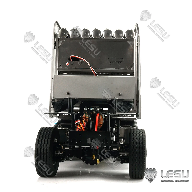 

Металлическое шасси LESU 8X8 1/14 с 2-скоростной коробкой передач и мотором для радиоуправляемых моделей грузовиков Tamiya FH16 и прицепов