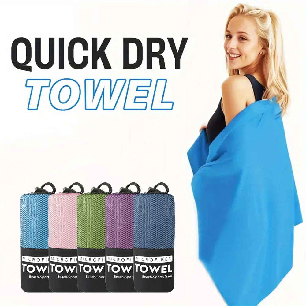 

2pcs Quick-drying towel set, travel towels, camping towels, super large beach towels for yoga, camping, golf and basketball
