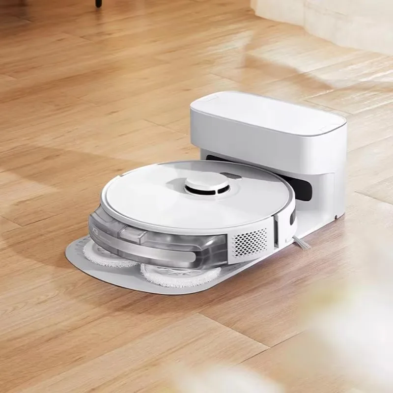เครื่องดูดฝุ่นหุ่นยนต์อัจฉริยะพร้อมถังน้ำขนาด 550 มล. สำหรับดูดฝุ่นแบบเปียกและแห้ง เหมาะสำหรับใช้ในโรงแรม กวาดและถูพื้น ทำความสะอาดบ้าน