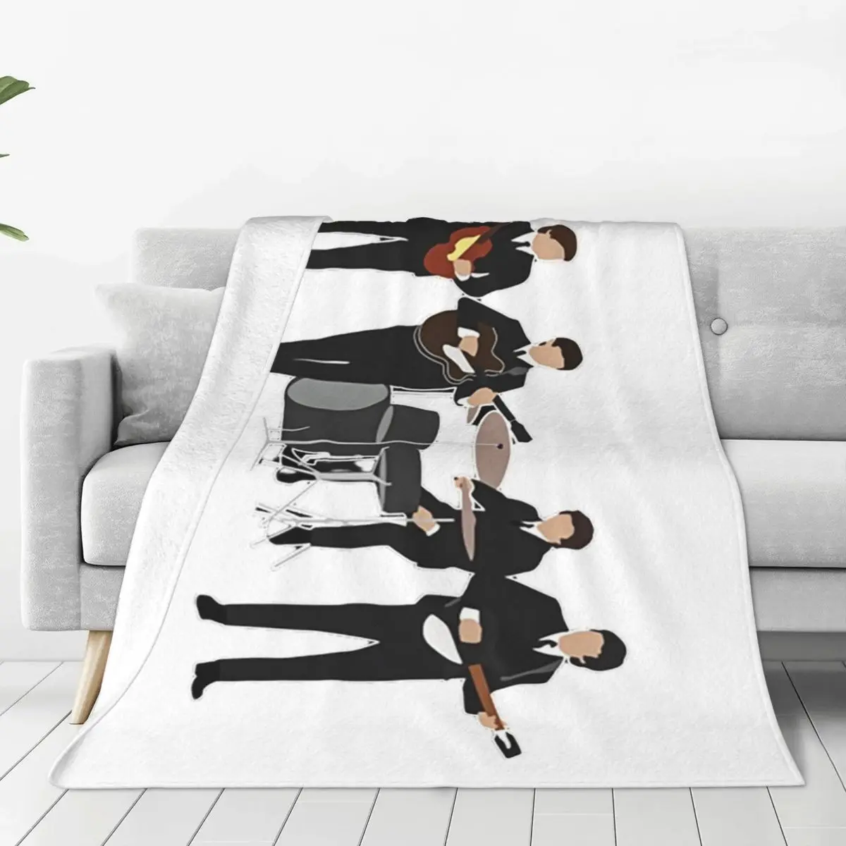 Beatle Vintage Retro Line Up Blankets Soft Warm Flannel Throw Blanket Plush for Bed Living room Picnic Travel Home Couch