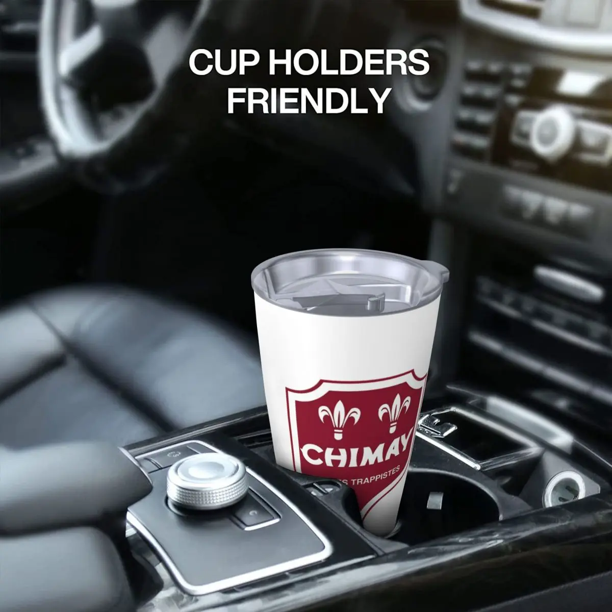 Chimay Stainless Steel Tumbler Vacuum Insulated Mugs Thermal Cold Bottle Straw With Lid 20oz - view 5
