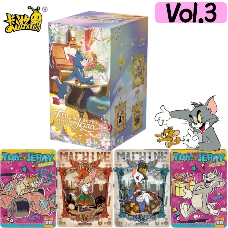 cartes-kayou-authentiques-tom-et-jerry-serie-enemies-to-lovers-pack-polyvalent-cartes-de-collection-de-personnages-d'anime-jouet-cadeau