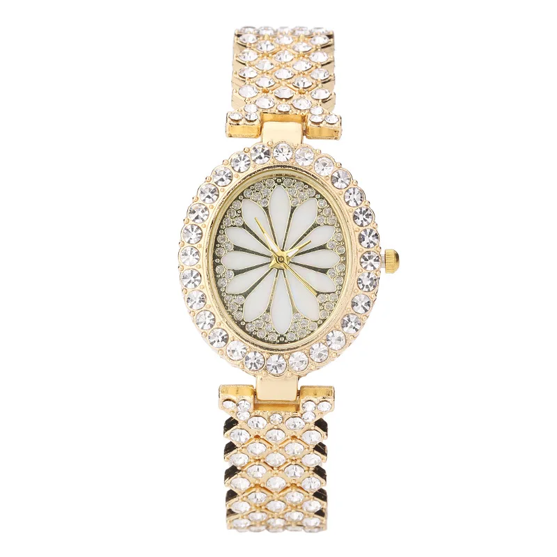 Reloj de pulsera de cuarzo con cara de diamante de agua de estrella de cielo completo para mujer, reloj de pulsera elegante para niñas a la moda V78