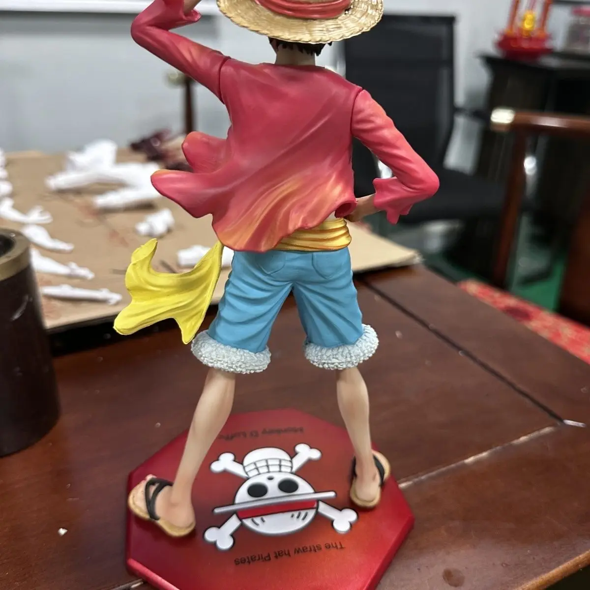 JT modelo figura de una pieza Luffy figura de acción sombrero de paja 24cm estatua de decoración de Luffy Anime Pvc juguetes de modelos coleccionables regalo
