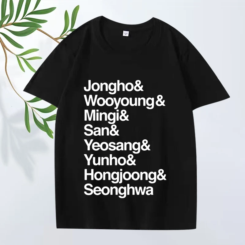 

k-pop Ateez classic graphics T Shirt men ’s women Oversized 100% Cotton streetwear short sleeve Summer fashion print Unisex tops