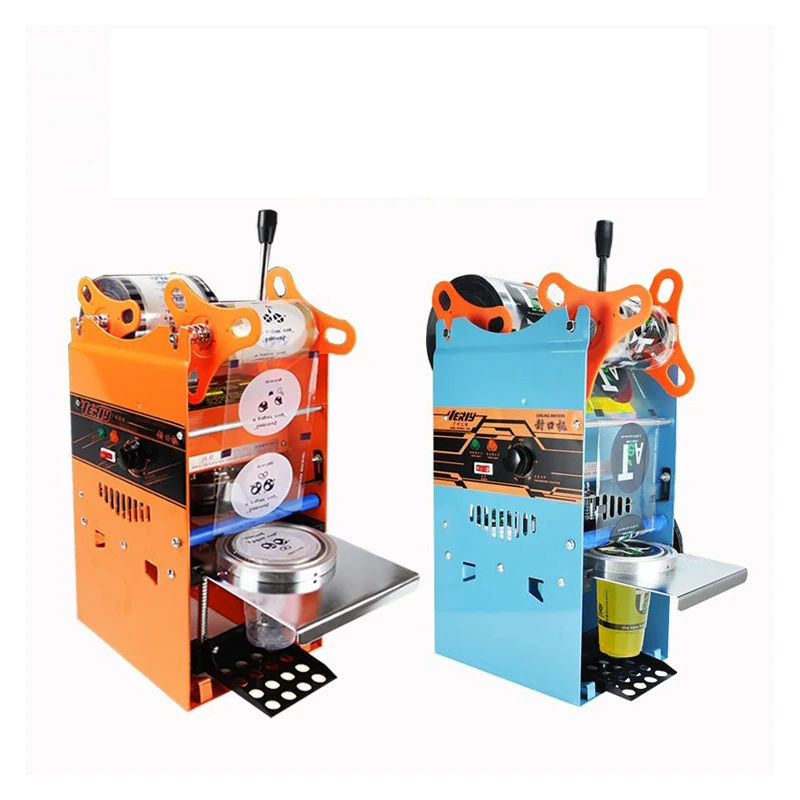 New automatic sealing machine soy milk hot drink tea shop commercial paper cup plastic cup universal sealing cup machine