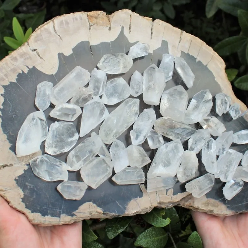 Natural Clear Quartz Points, Raw Clear Quartz, Single Crystal Mineral Specimen - Elegant Craft Ornament/Showpiece