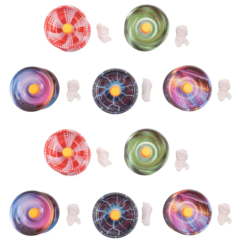 

Набор из 10 металлических йо-йо DELAM: цветные, реагирующие на движение, для начинающих, для трюков с веревкой