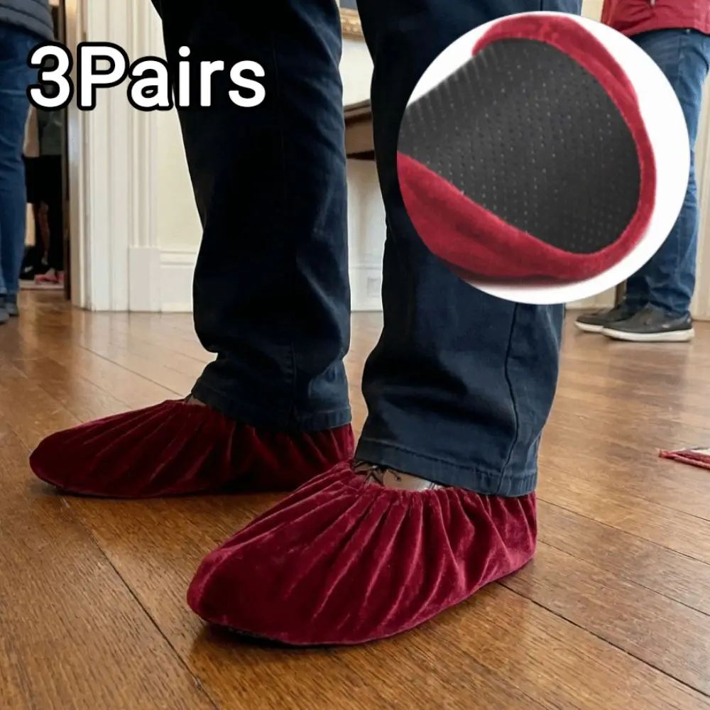 3-pares-de-capas-reutilizaveis-​​antiderrapantes-para-sapatos-capas-de-tecido-curto-de-veludo-elastico-protetor-de-sapato-respiravel-para-uso-interno