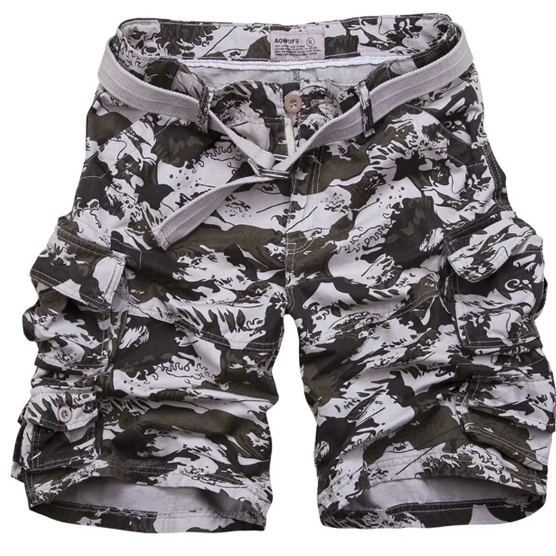 

2023 New Arrival Summer Men Casual Camouflage Loose Cargo Shorts Multi-pocket Military Overalls 11 Colors M-3XL AYG62