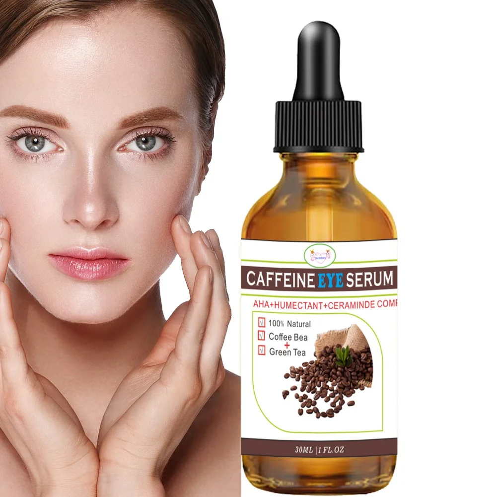 Caffeine Eye Serum Removal Eye Dark Circle Eyes Bag Anti-Wrinkle Anti-aging Lightening Fine Line Puffiness Eye Essence 30ml