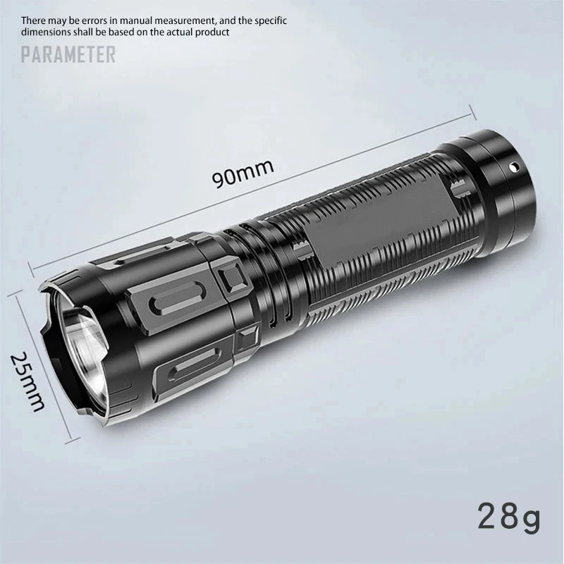 Cross Border Hot Selling Outdoor Flashlight Charging Emergency Multifunctional Flashlight Portable LED Strong Light Flashlight