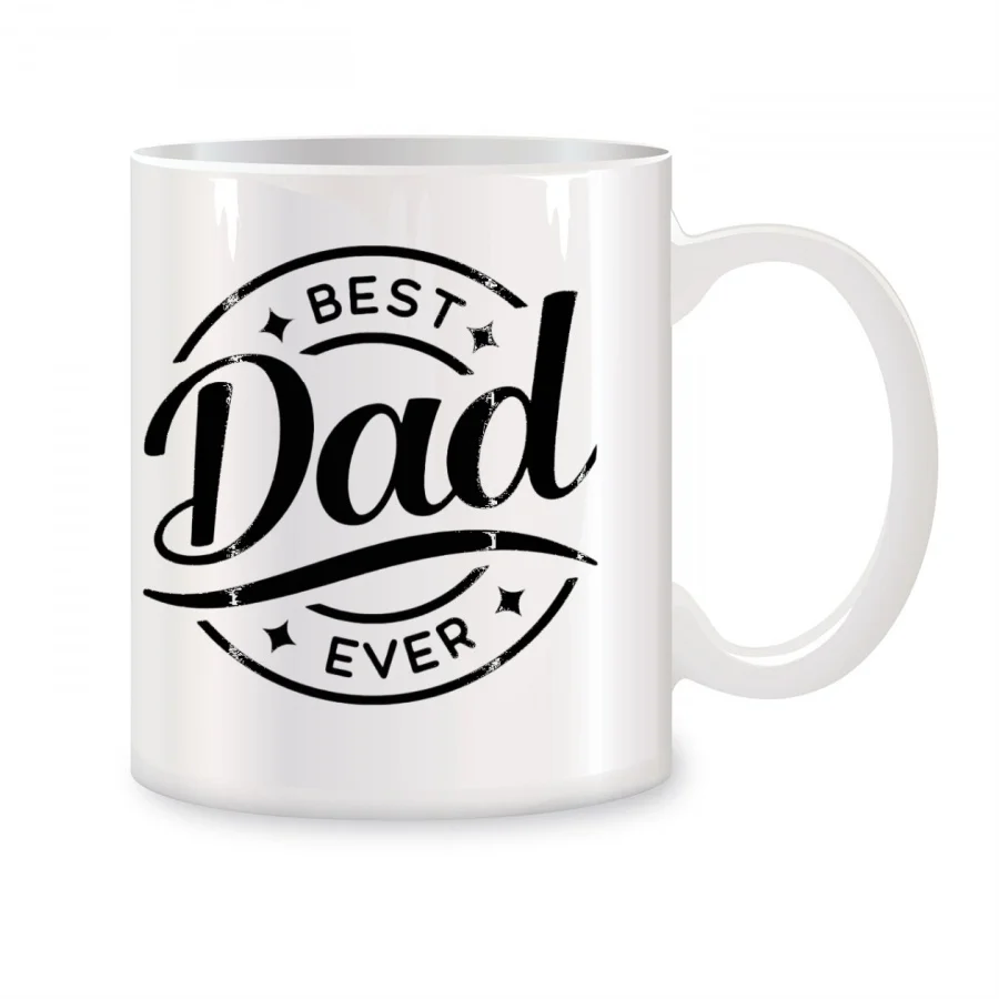 Best Dad Ever Mugs for Dad from Daughter Birthday Novelty Coffee Ceramic Tea Cups White 11 oz