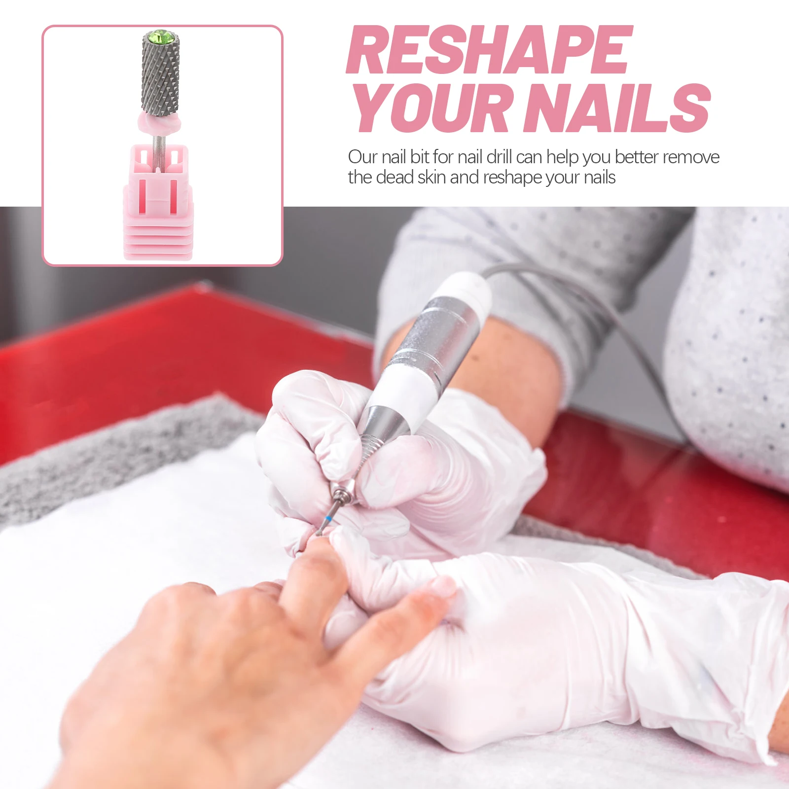 

Grinding Drill Bit Metal Manicure Bit Cuticle Remover Acrylic Nail File Compatible Long Lasting Nail Art Tool For Home