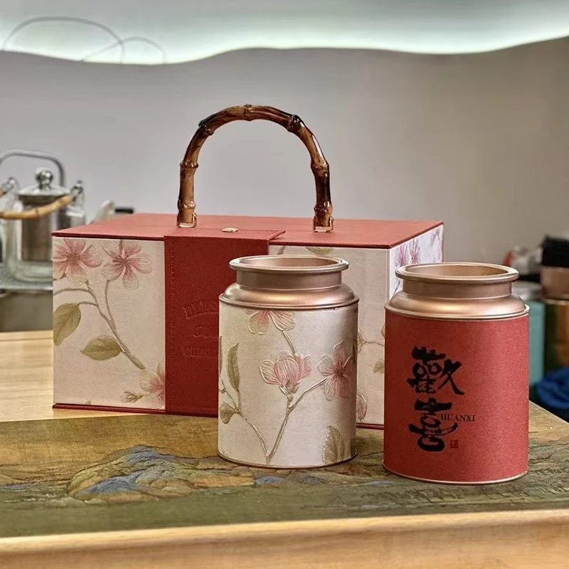 

Happy Packaging Empty Gift Black Tea Green Tea White Universal Tea Can Gift Box