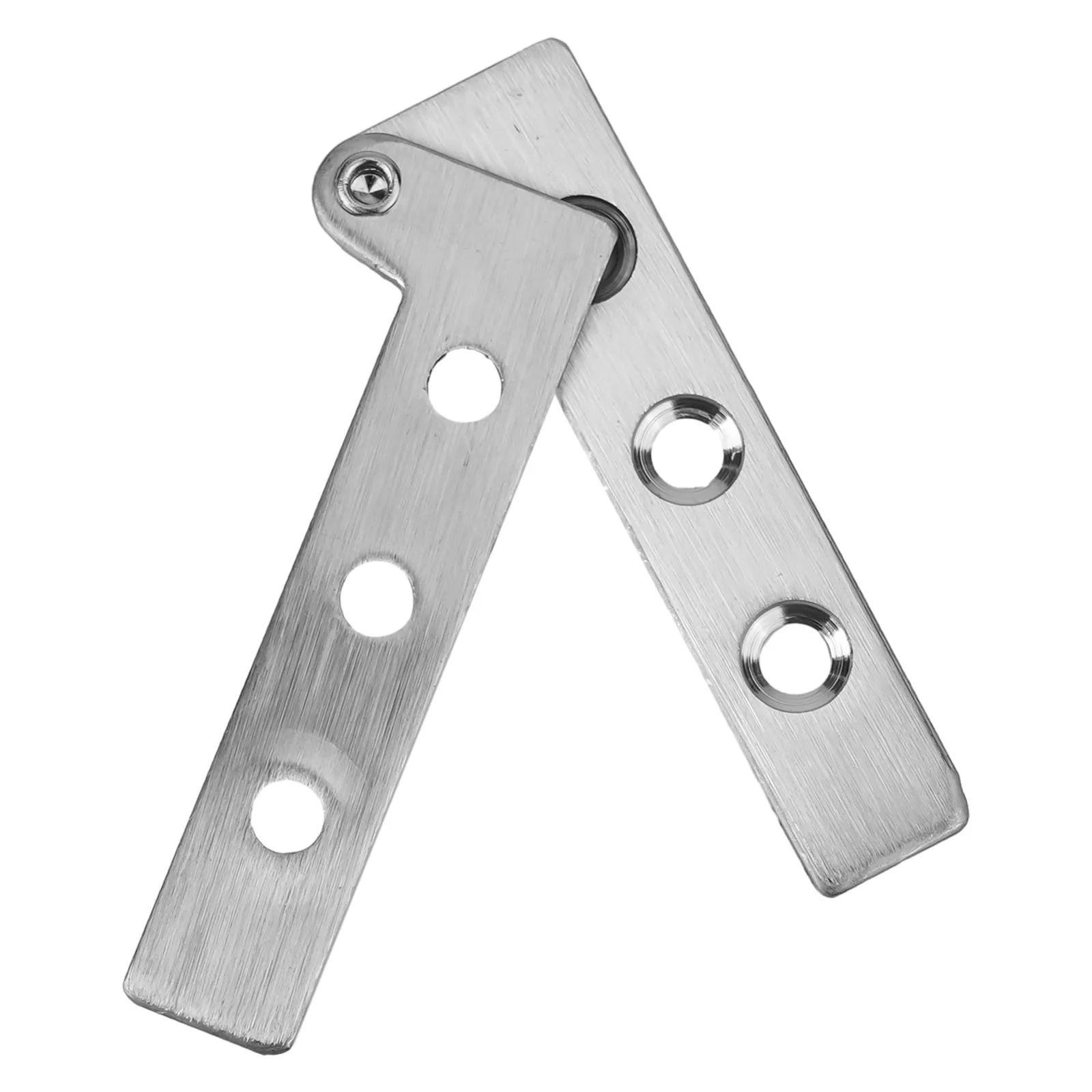 Silver Tone Rotating Door Pivot Hinge, Material de aço inoxidável para telas internas, Fácil instalação