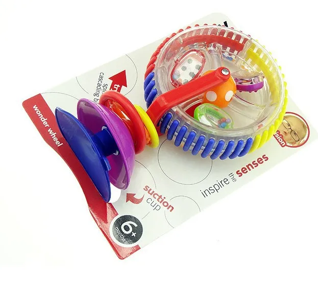 Baby Rotating Ferris Wheel Rattle with Suction Cup Early Development Rattle Toy Funny Feeding Plaything for Babies and Toddlers